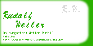 rudolf weiler business card